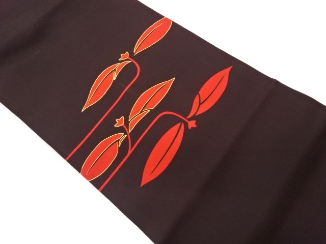 塩瀬金駒刺繍花菱模様名古屋帯